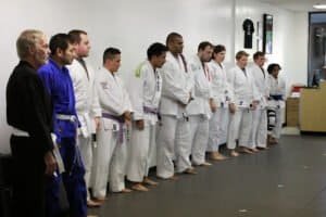 Group of students in Brazilian Jiu-Jitsu class at Capital MMA in Fairfax, VA.