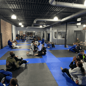 Brazilian Jiu-Jitsu students practicing techniques at Gracie United Hammond.