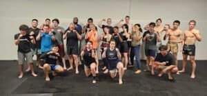 Group of Muay Thai fighters training at Jai Su Muay Thai Academy.