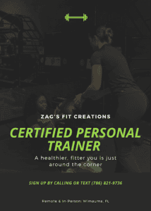 Personal trainer assisting client at ZB Fit gym in Wimauma, FL.