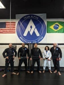 Group of Brazilian Jiu-Jitsu practitioners at Team Alpha Fairfield.