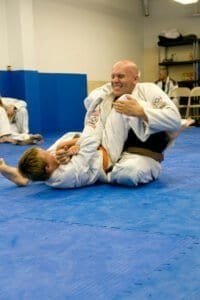 Jiu-Jitsu practitioners practicing grappling techniques at Soma Idaho Falls.